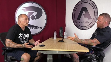 enson inoue and chris leben during an interview