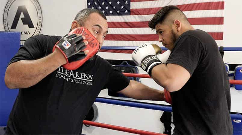 The Arena's Coach Vargas Training Counter Punches