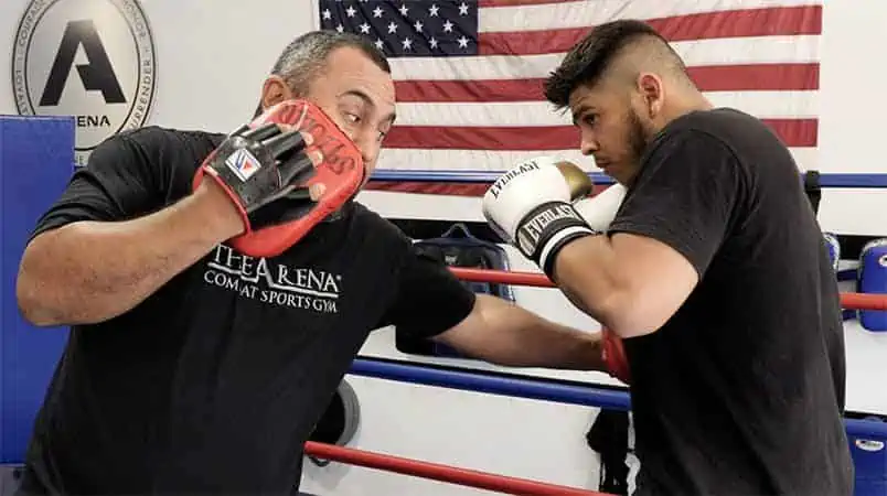 The Arena's Coach Vargas Training Counter Punches