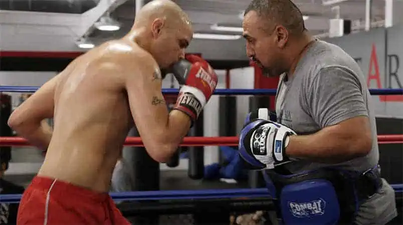 The Arena’s Professional Boxer Ulises Sierra training